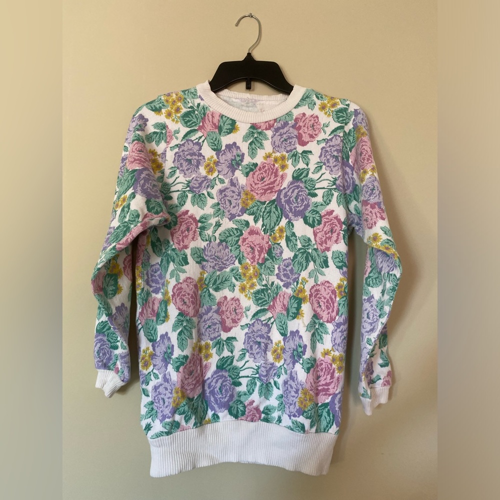Vintage Floral Sweater